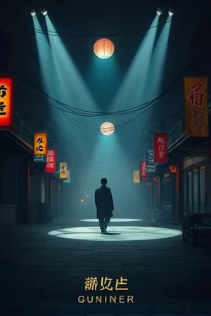 都市剧霓虹褪色时封面，雨后街道与渐暗的霓虹招牌